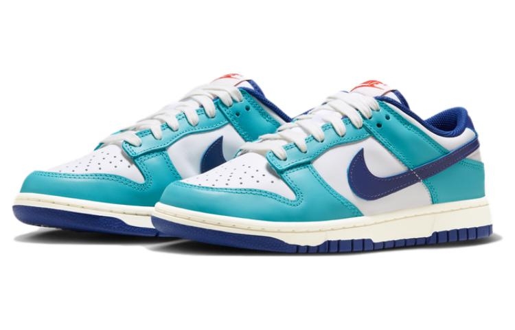 Nike Dunk Low Teal Nebula Deep Royal - вид спереди