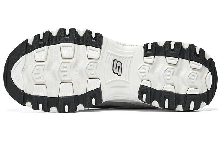 Skechers D'Lites 1.0 Shoes 'White Grey Brown' - view 8