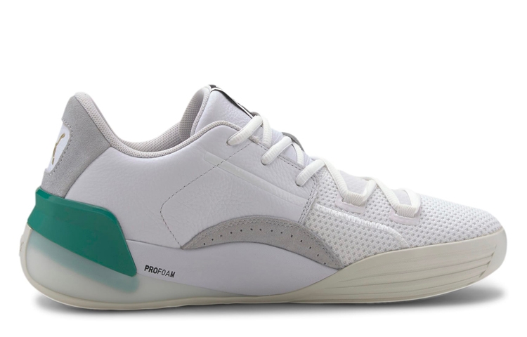 Puma Clyde Hardwood White Green - вид сзади