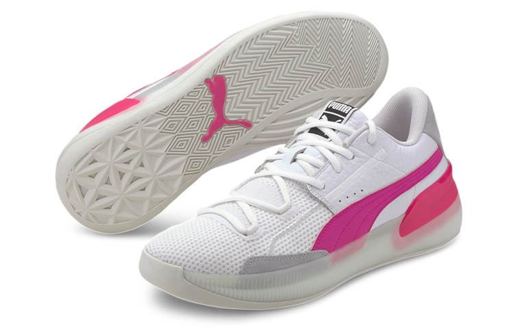 Puma Clyde Hardwood White Pink - вид с внутренней стороны