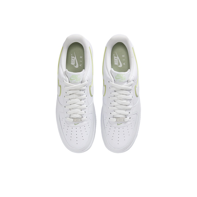 Nike Air Force 1 07 Casual Shoes White/Honeydew Green - вид сзади