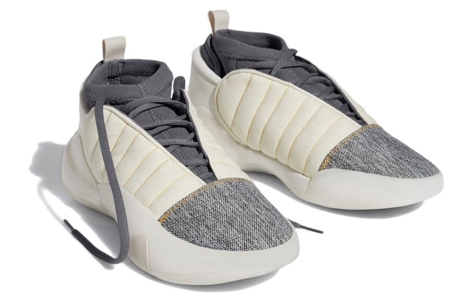 adidas Harden Vol. 7 Cream White Carbon Grey Denim - вид спереди
