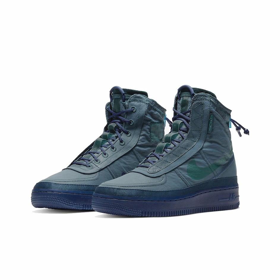 Nike Air Force 1 Shell Midnight Turquoise - вид спереди