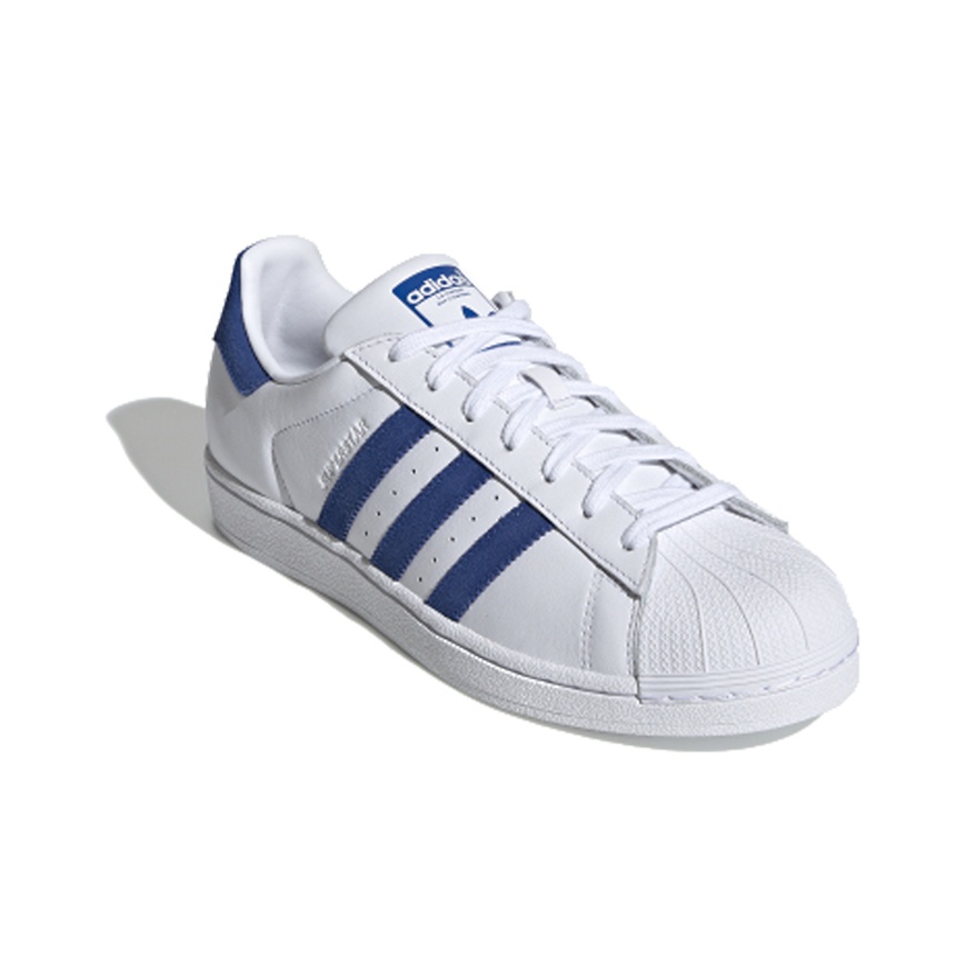 adidas originals Superstar White Collegiate Royal Cloud-White - вид спереди