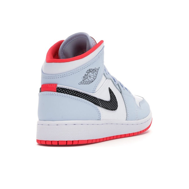 Jordan Air Jordan 1 Mid Half Blue Polka Dot Swoosh - вид сзади