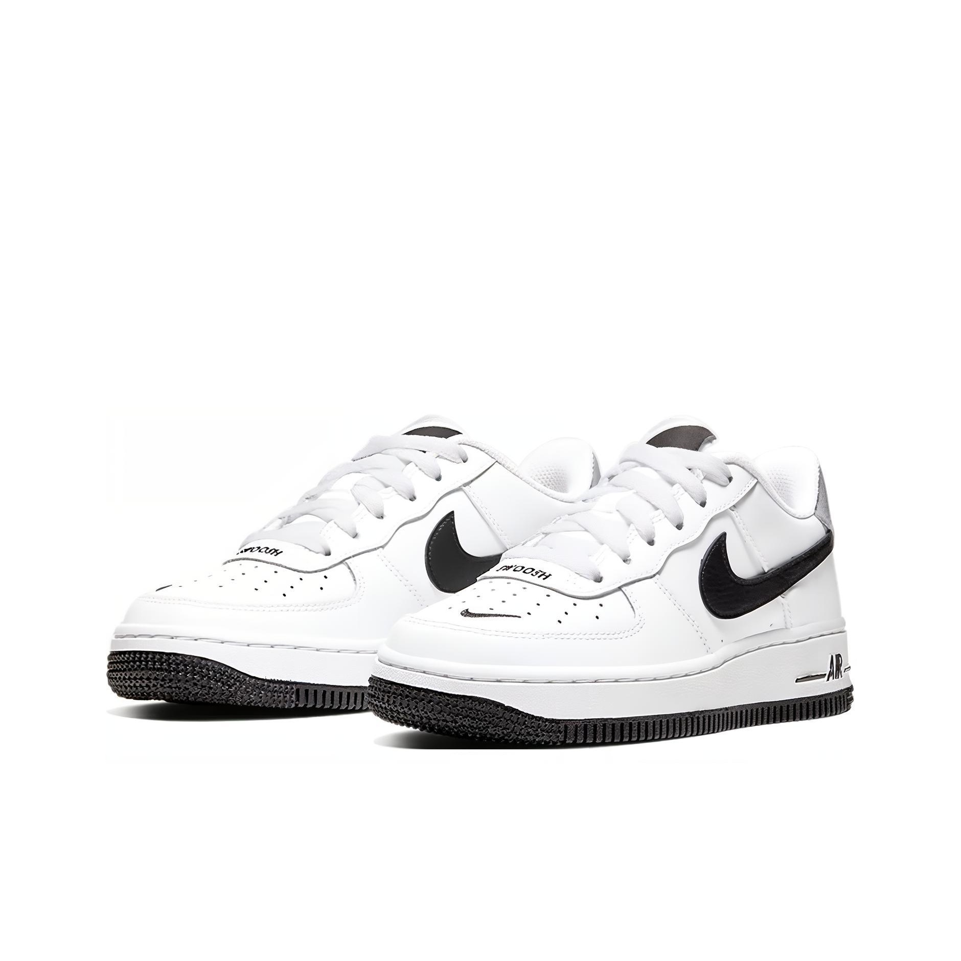 Nike Air Force 1 LV8 'White Black Mini Swoosh' - вид спереди