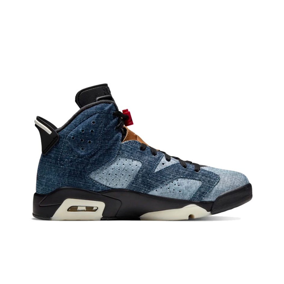 Jordan Air Jordan 6 washed denim - вид с внутренней стороны