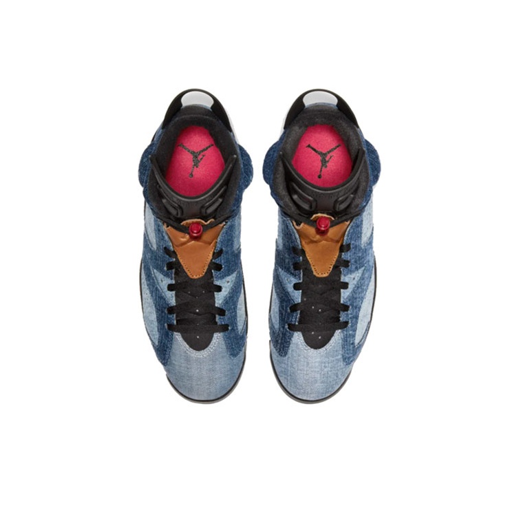 Jordan Air Jordan 6 washed denim - вид сзади