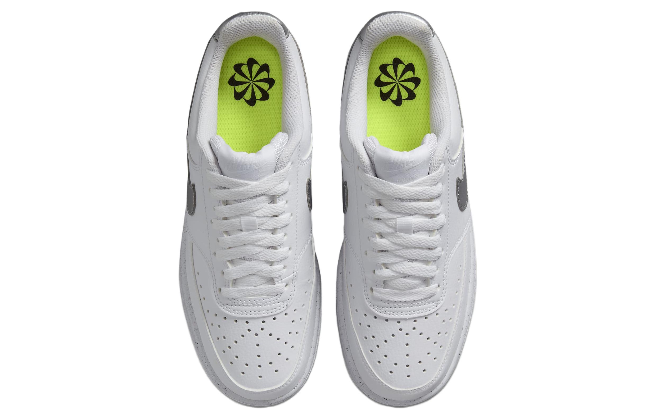 Nike Court Vision Low Next Nature 'White Metallic Silver' - вид сзади