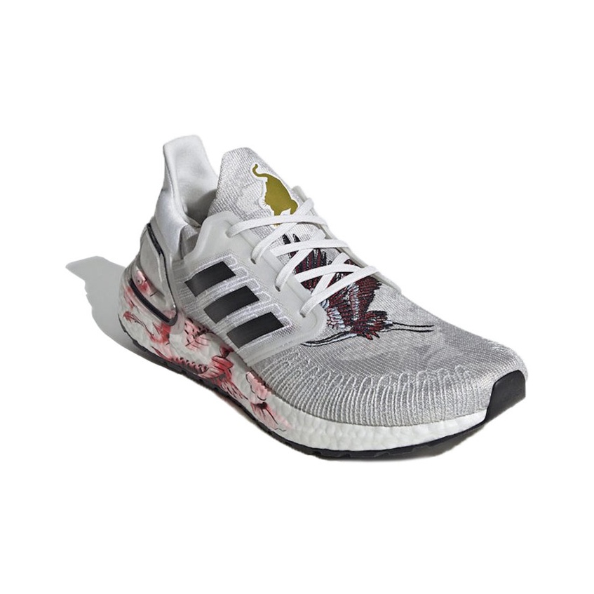 adidas Ultra Boost 2020 Running Shoes Crystal WhiteCore BlackSolar Red - вид с внутренней стороны