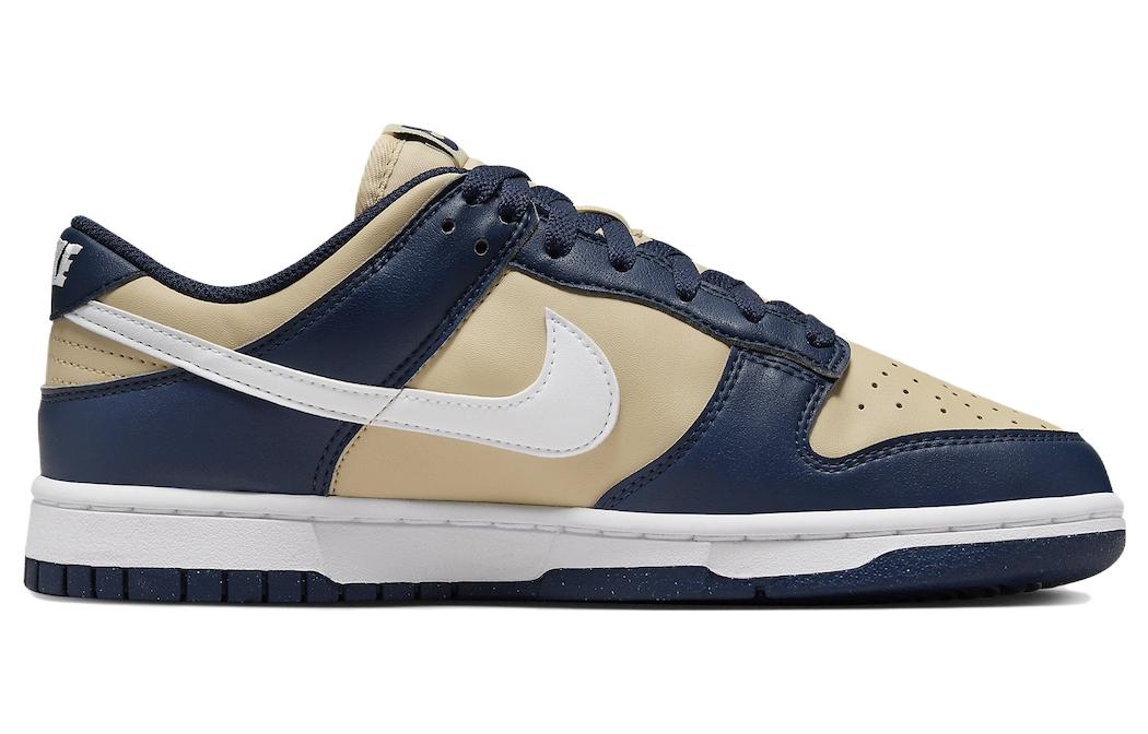Nike Dunk Low Next Nature Midnight Navy Gold - вид с внутренней стороны