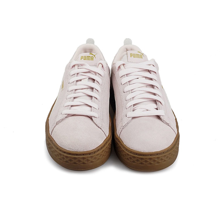 Puma Smash Platform Suede Rosewater Pink Tapioca Team-Gold - вид сзади