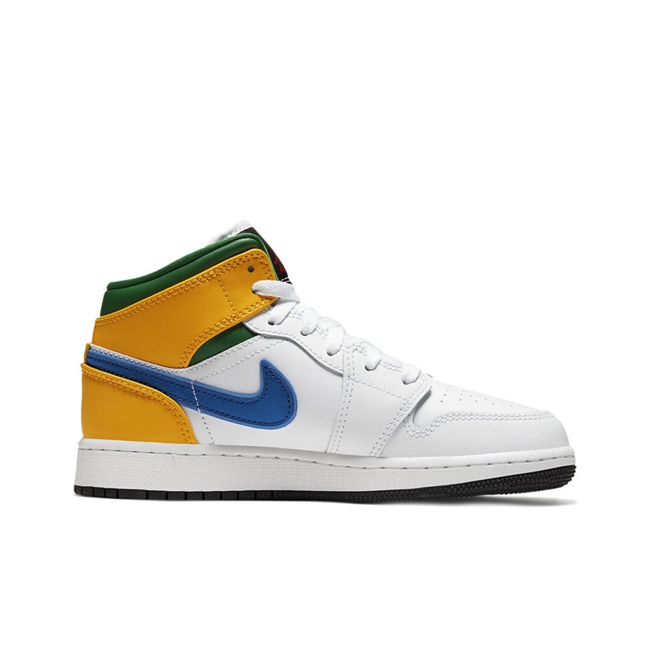 Jordan Air Jordan 1 Mid GS White Court Purple Teal - вид 6