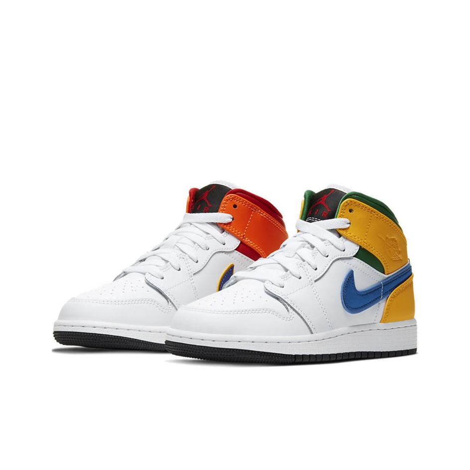 Jordan Air Jordan 1 Mid GS White Court Purple Teal - вид 7