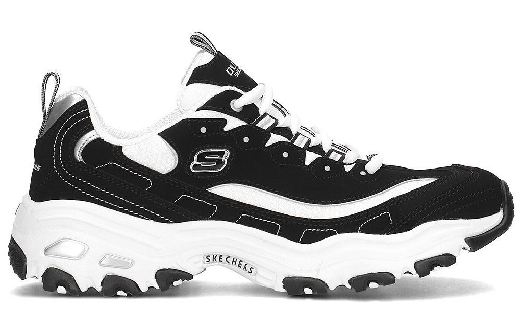 Skechers D'Lites 1.0 White/Black - вид с внутренней стороны