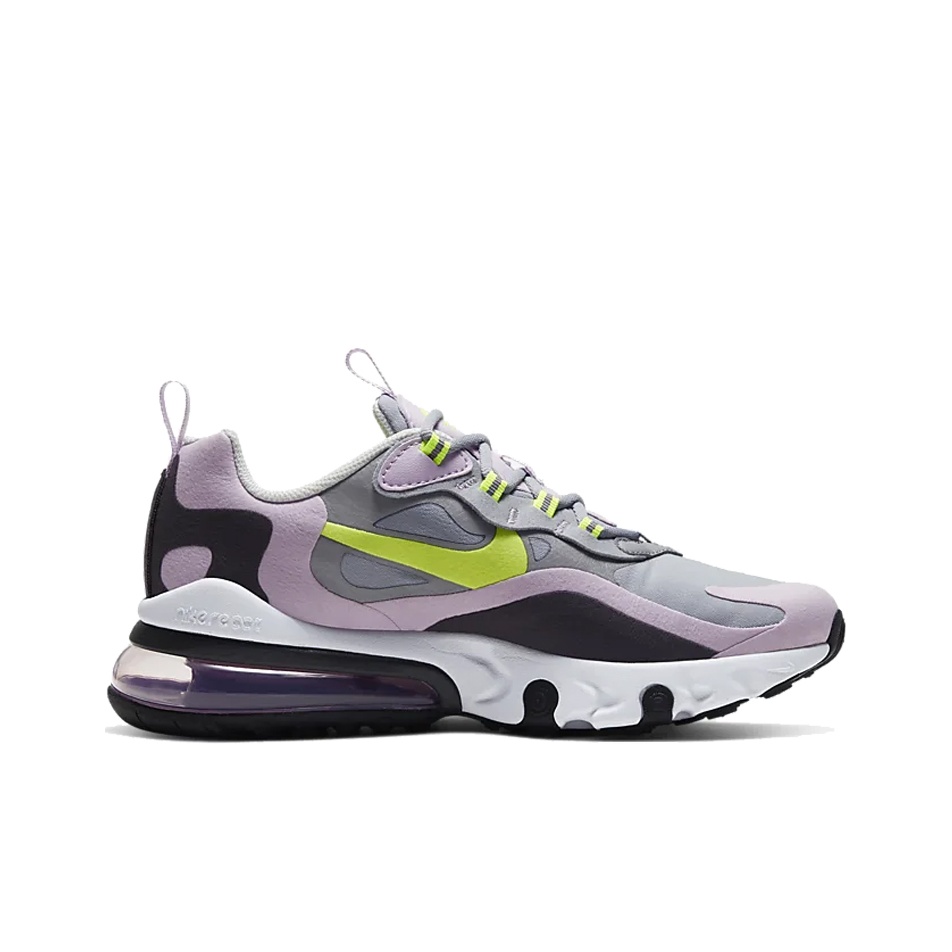 Nike Air Max 270 React GS Lemon Venom Grey Particle-Grey - вид с внутренней стороны