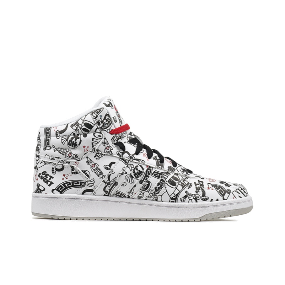 adidas neo Hoops 2.0 Mid "Black White" - вид с внутренней стороны