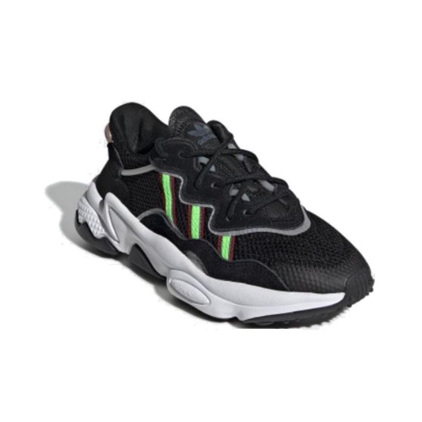 adidas originals Ozweego Black Solar Green - вид с внутренней стороны