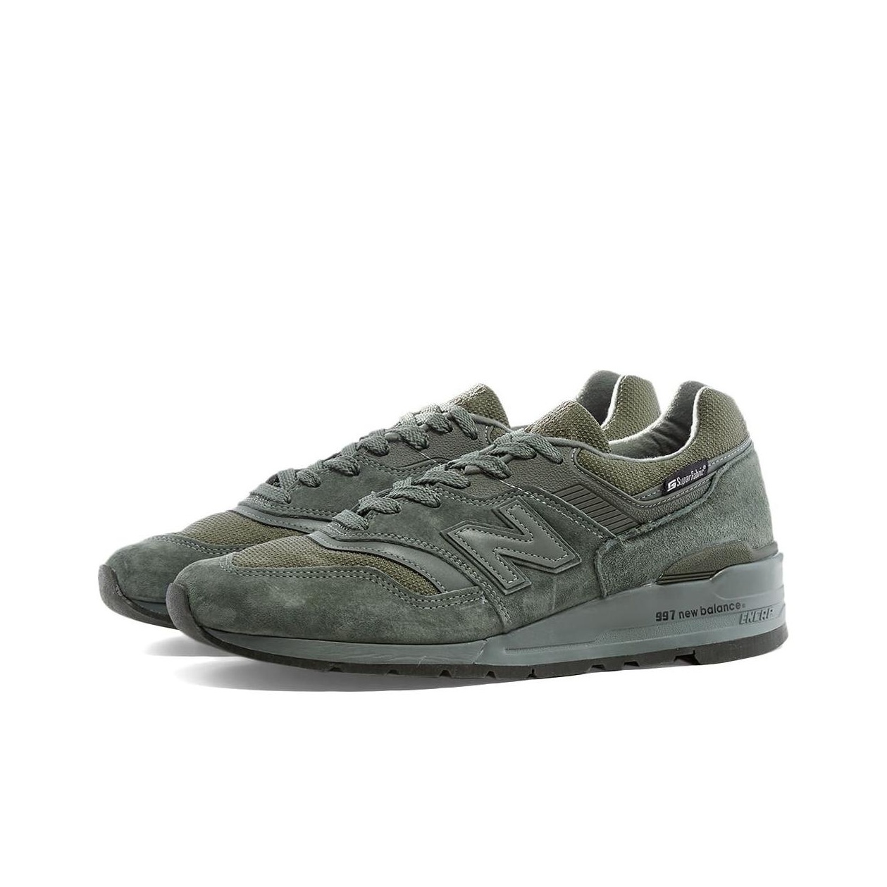 New Balance SuperFabric x 997 Made In USA 'Olive' (полнота: D) - вид спереди