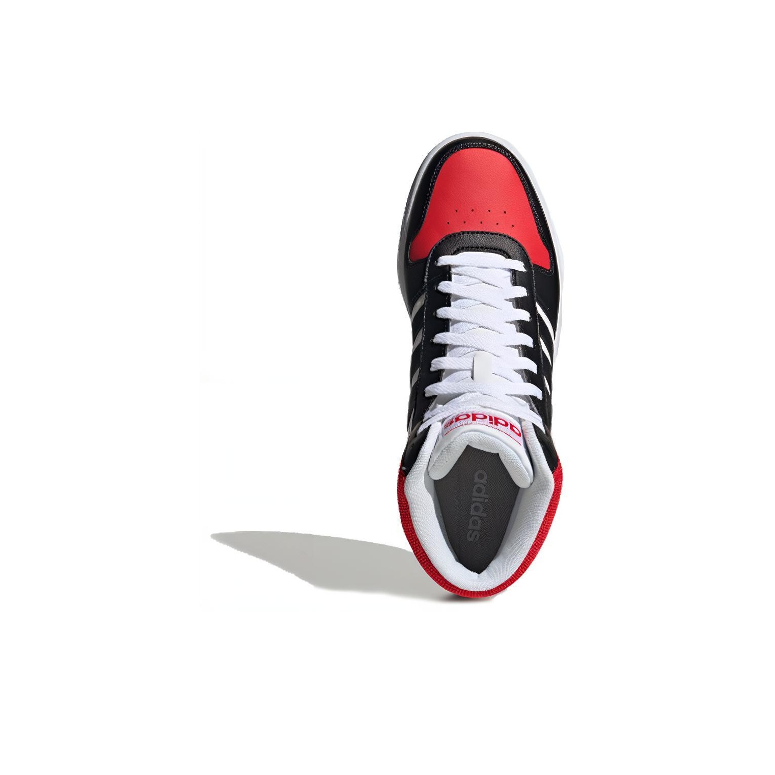 adidas neo Hoops 2.0 Mid Black Red - rear view