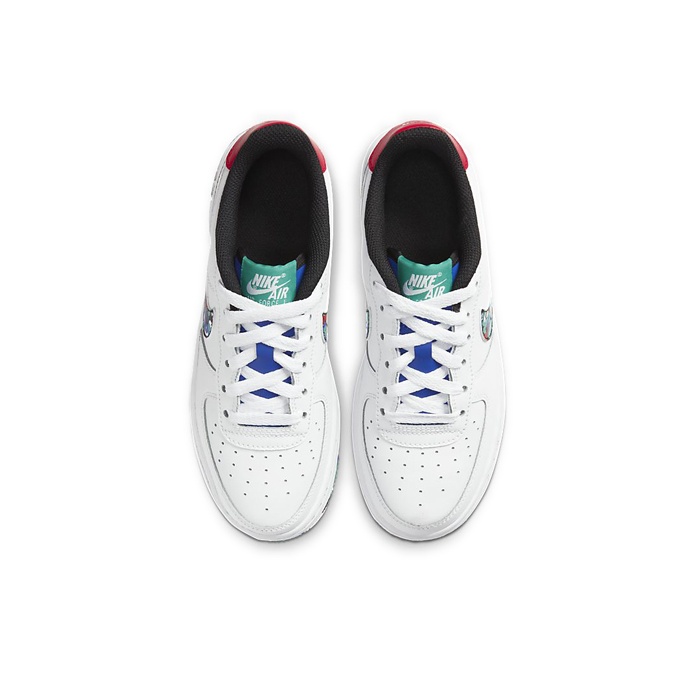 Nike Air Force 1 Low Crayon White Multi (GS) - вид сзади