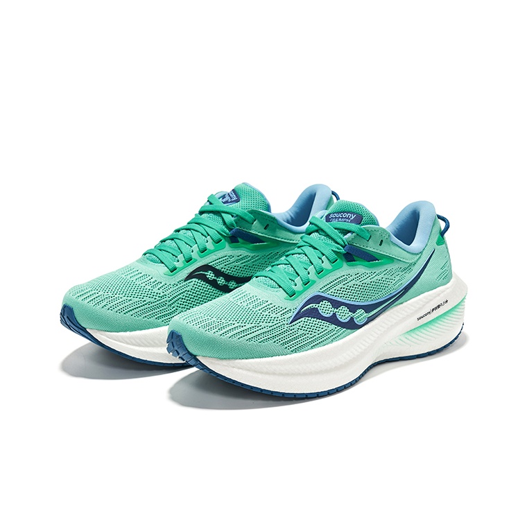 Saucony Triumph 21 "Mint Navy" - вид спереди
