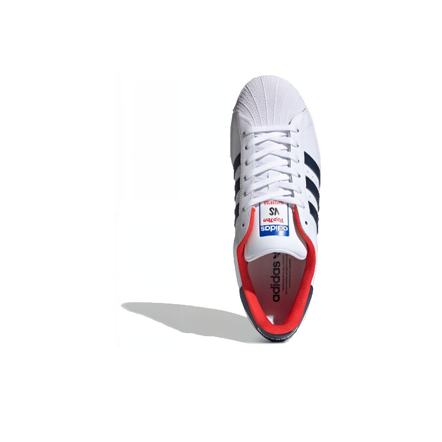 adidas originals Superstar Foundation Top Ten White Blue Red - вид сзади