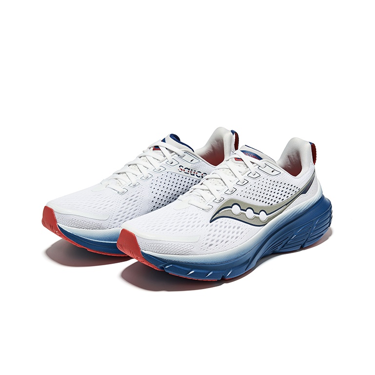 Saucony Guide 17 White/Navy - вид спереди