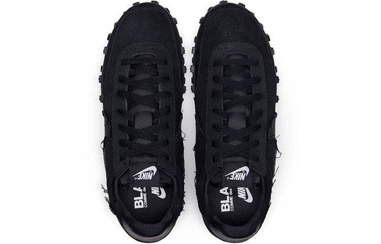 CDG x Nike Waffle Racer 2 Black - вид сзади