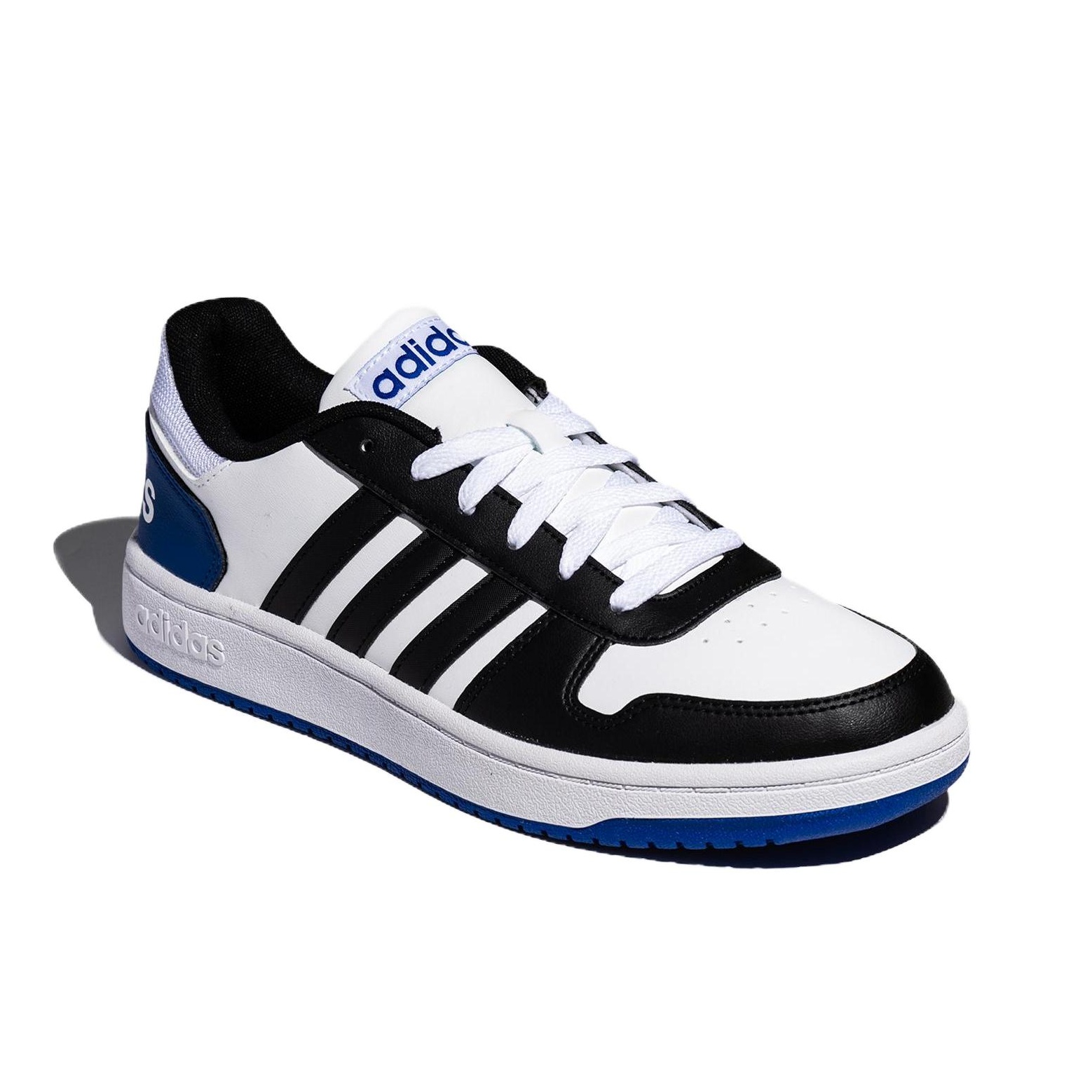 adidas neo Hoops 2.0 White Royal Blue - вид спереди
