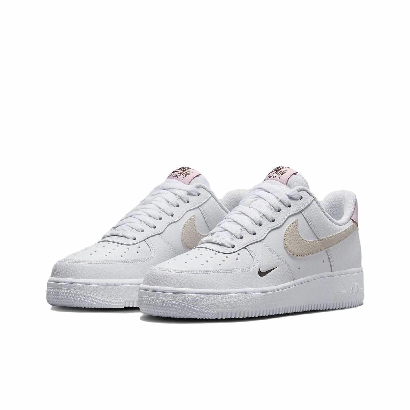 Nike Air Force 1 Low '07 White/Light Orewood Brown/Pink Foam - вид спереди