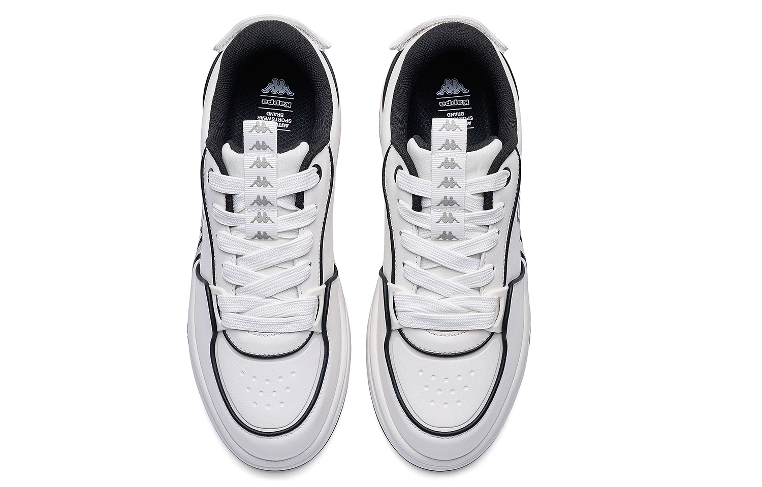 Kappa Panda Print Back to Back White Black - вид 8