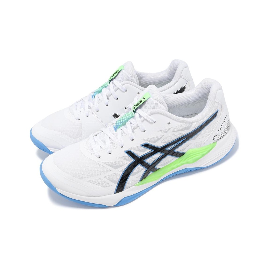 Asics Gel-Tactic 12 White Lime Burst - вид спереди