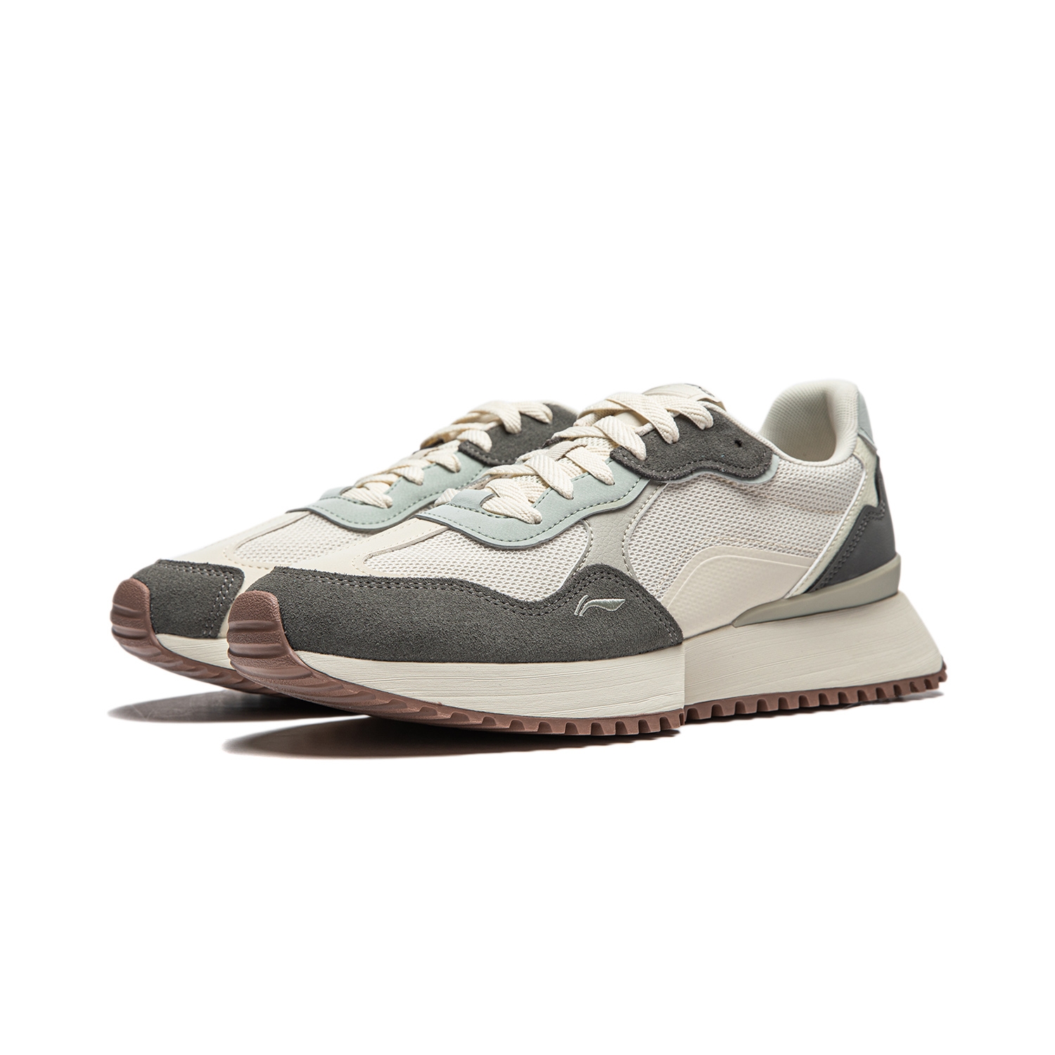 Li-Ning Sports Life Collection Pearl White/Stone Ash Gray/Water Gray Green - вид спереди