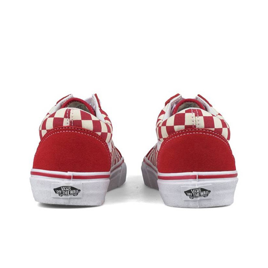 Vans Old Skool Checkerboard Racing Red - вид сзади