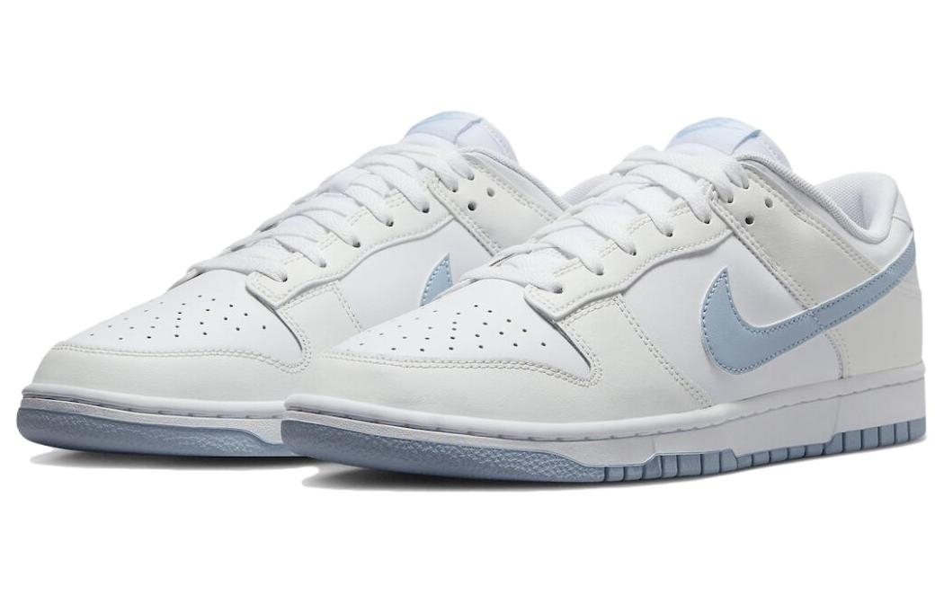 Nike Dunk Low White Light Armory Blue - вид спереди