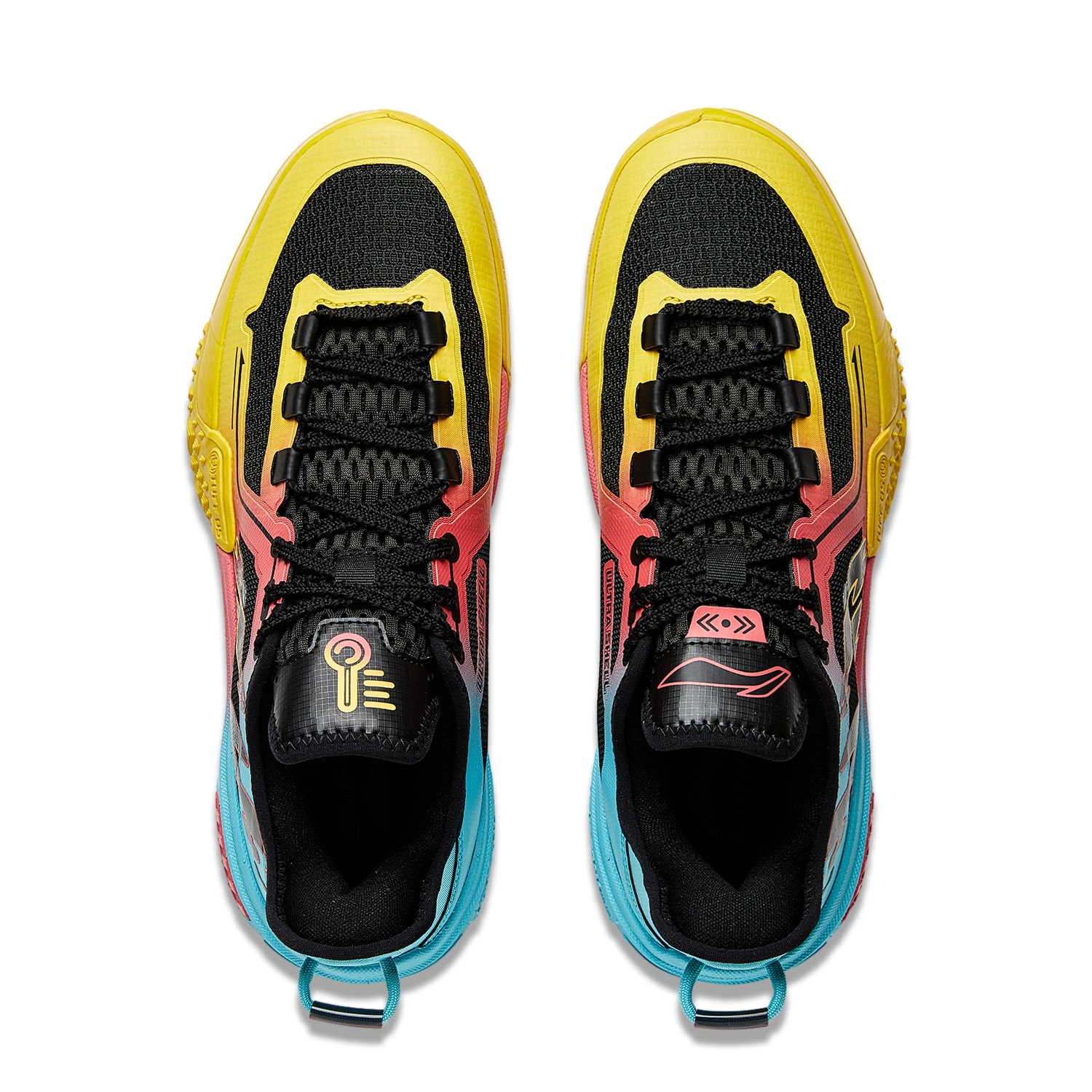 Li-Ning Shudder Yellow Blue/Red - вид с внутренней стороны