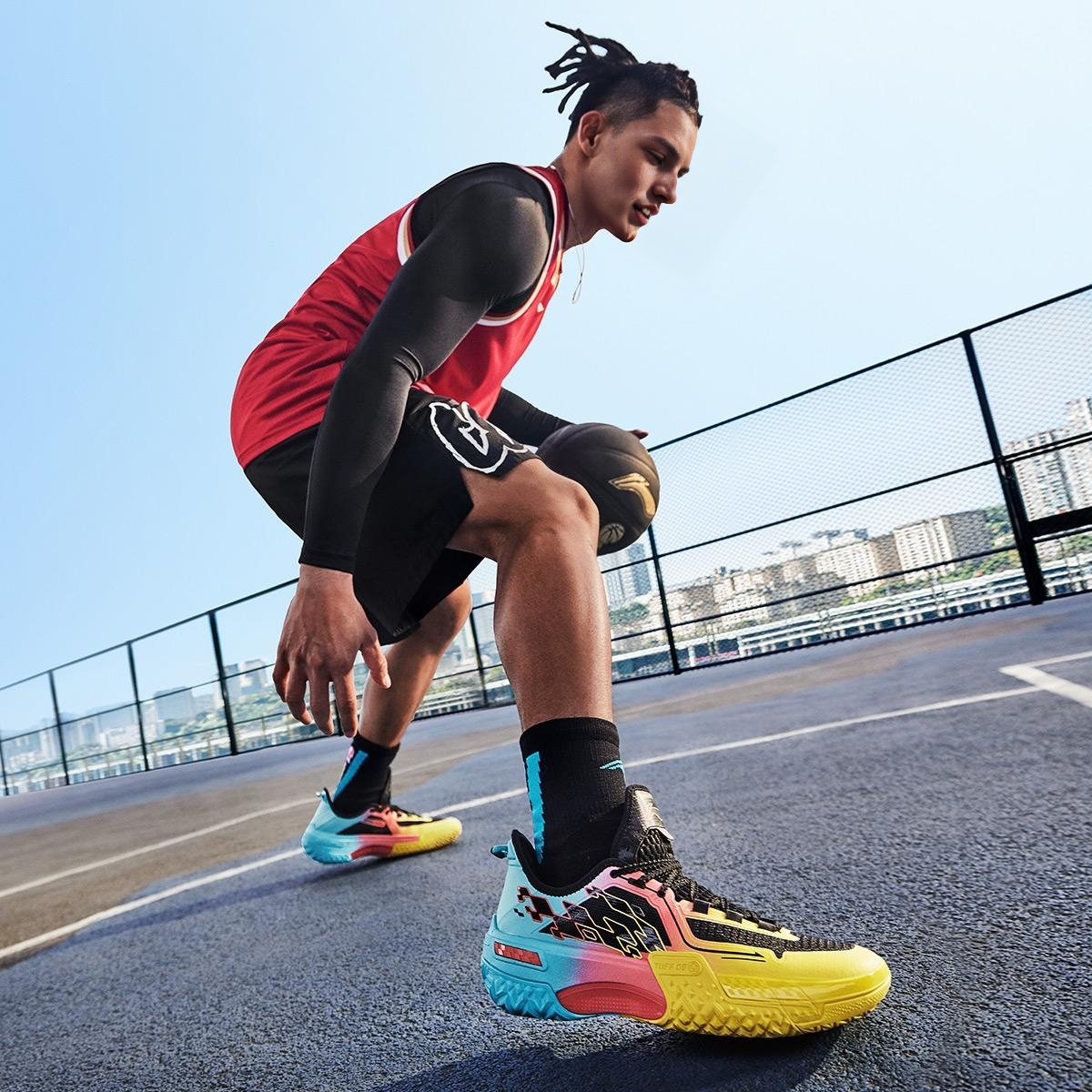 Li-Ning Shudder Yellow Blue/Red - вид 7