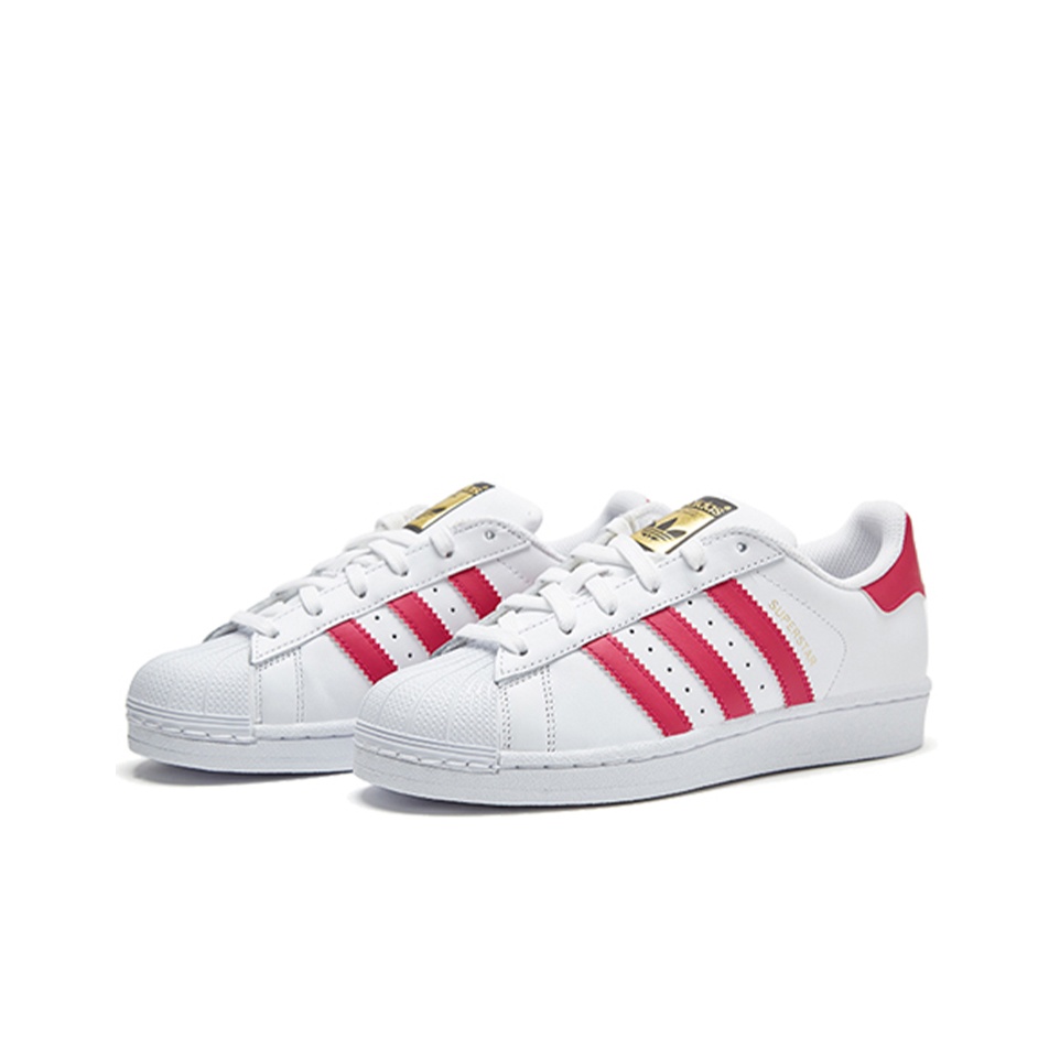adidas originals Superstar Foundation White Pink - вид спереди