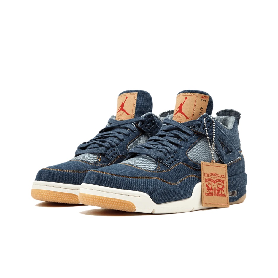 Jordan Air Jordan 4 retro levis denim - вид сзади
