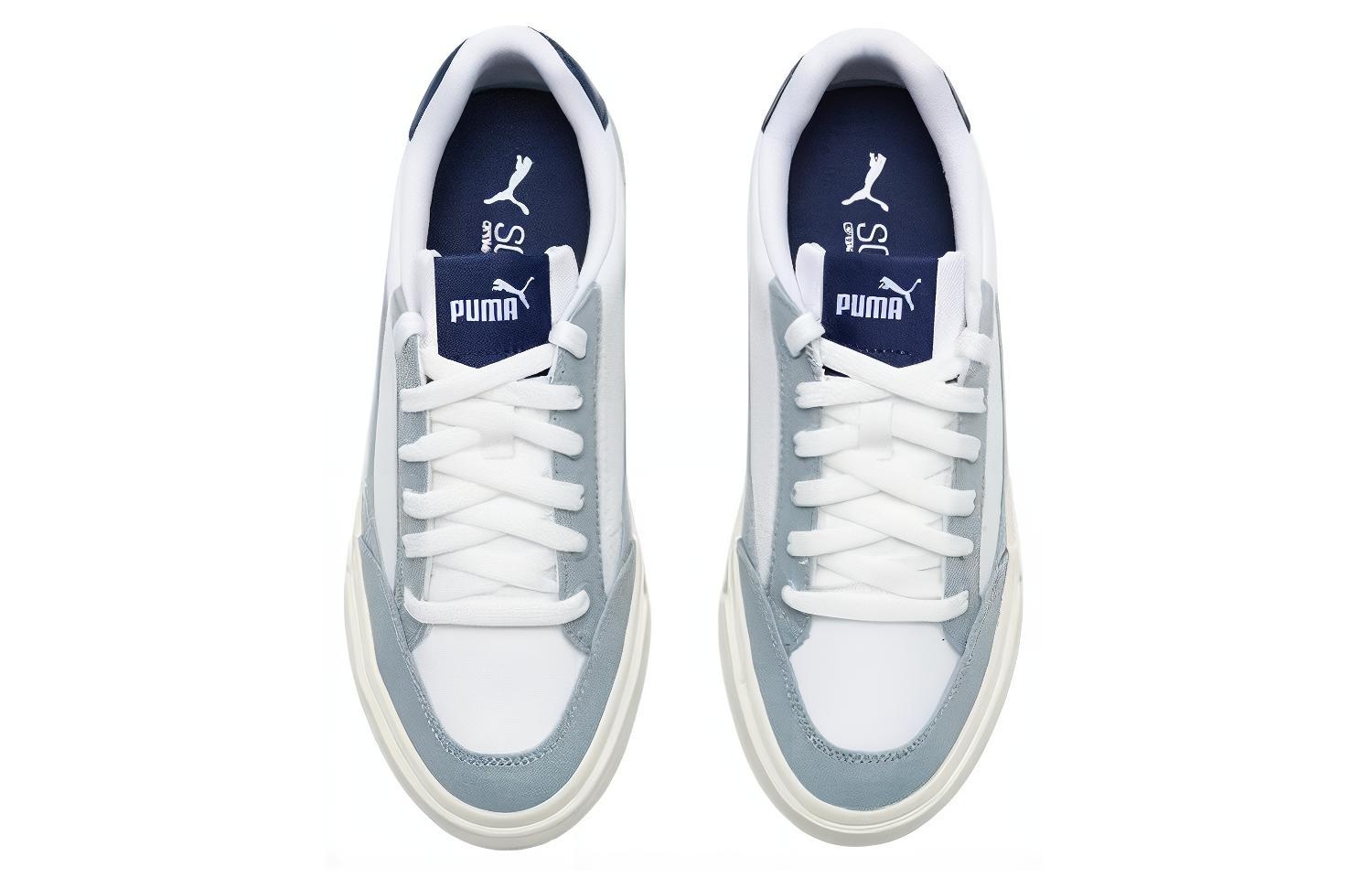 Puma Court Classic White/Blue - вид сзади