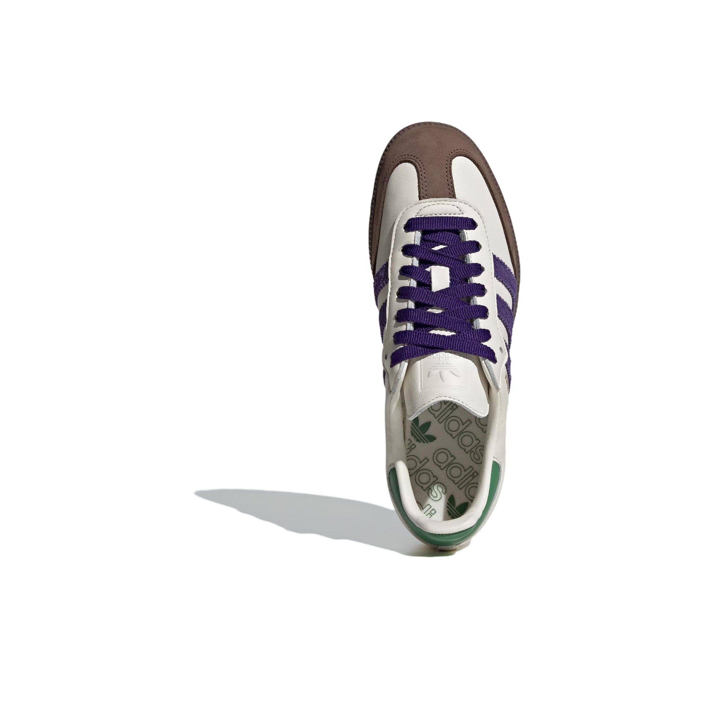 Adidas originals Samba OG "Off White Core Purple Green Brown" - front view