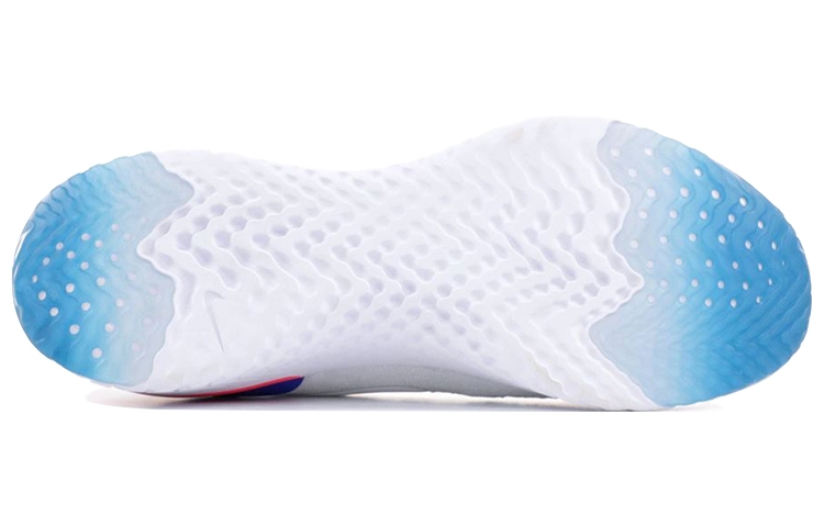 Nike Epic React Flyknit White Racer Blue Pink Blast - вид сзади