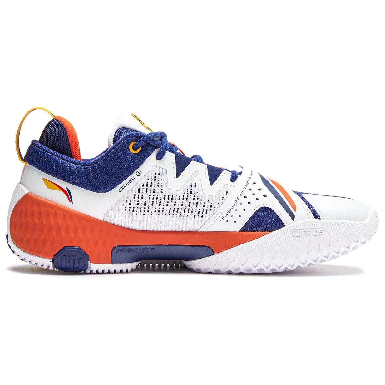 Li-Ning Rage 2 White Blue Orange - вид с внутренней стороны