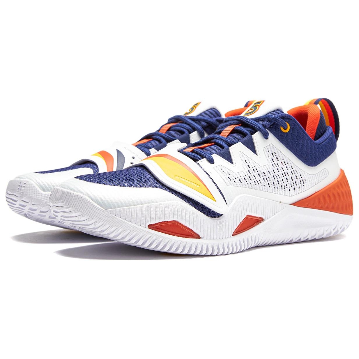 Li-Ning Rage 2 White Blue Orange - вид спереди
