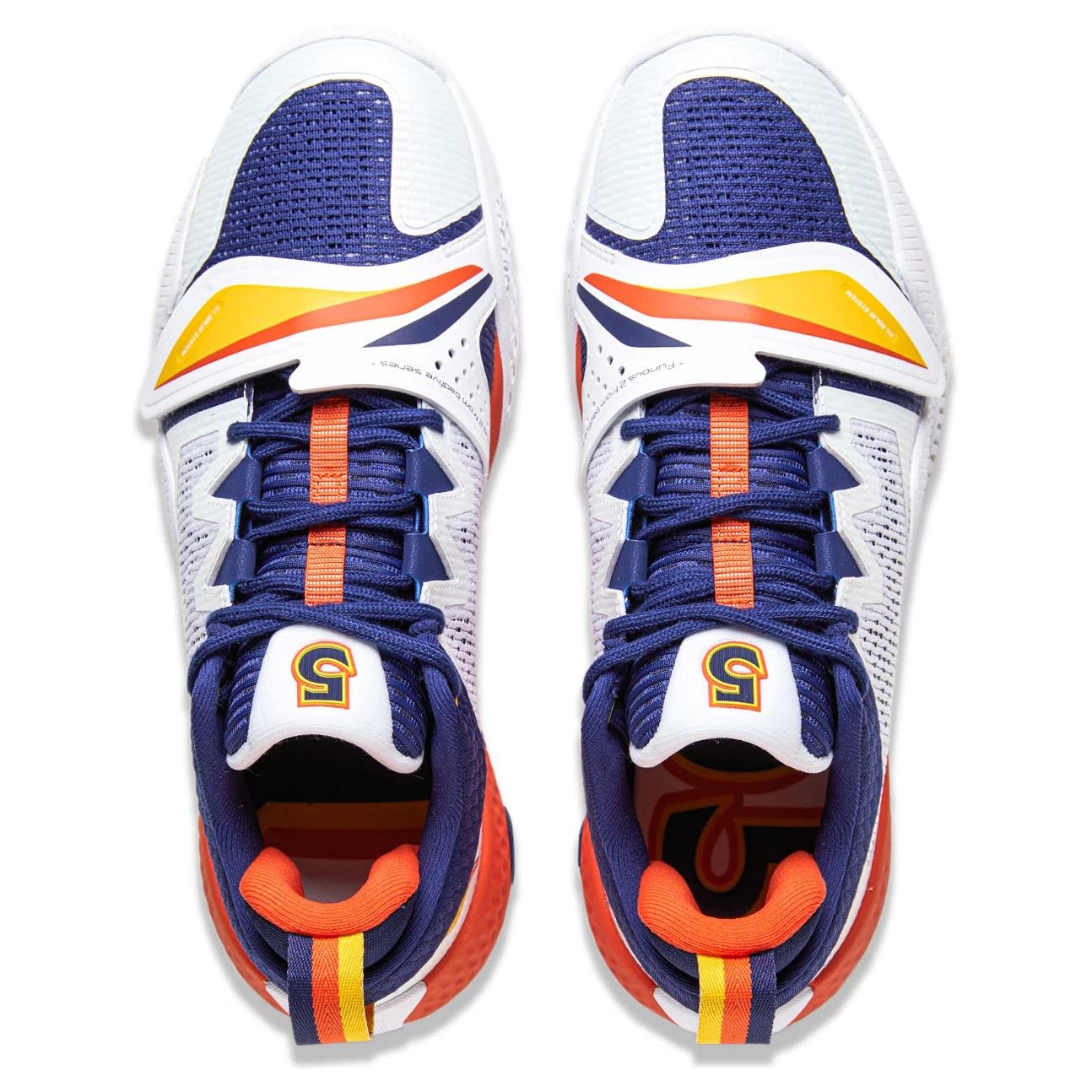 Li-Ning Rage 2 White Blue Orange - вид сзади