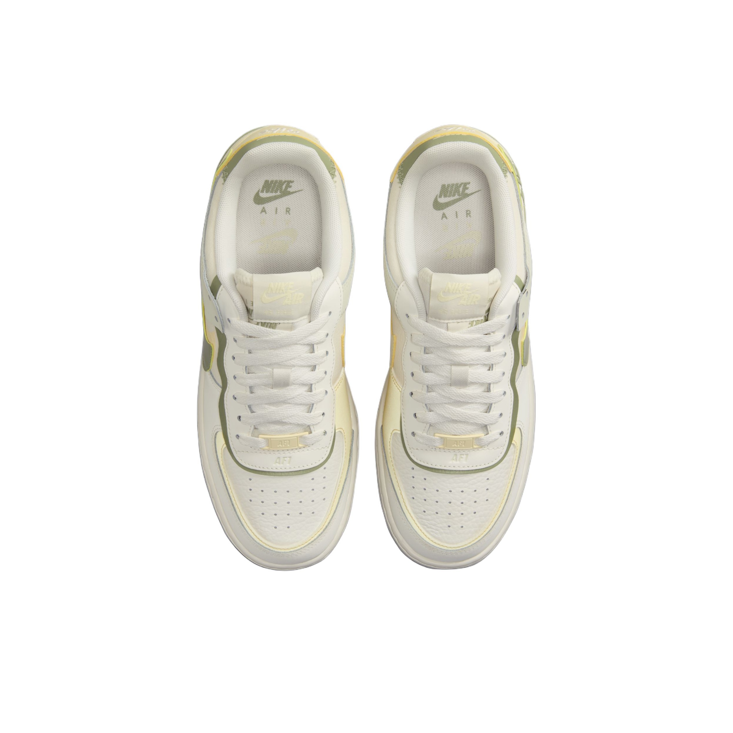 Nike Air Force 1 Shadow Pale Ivory Oil Green - вид сзади