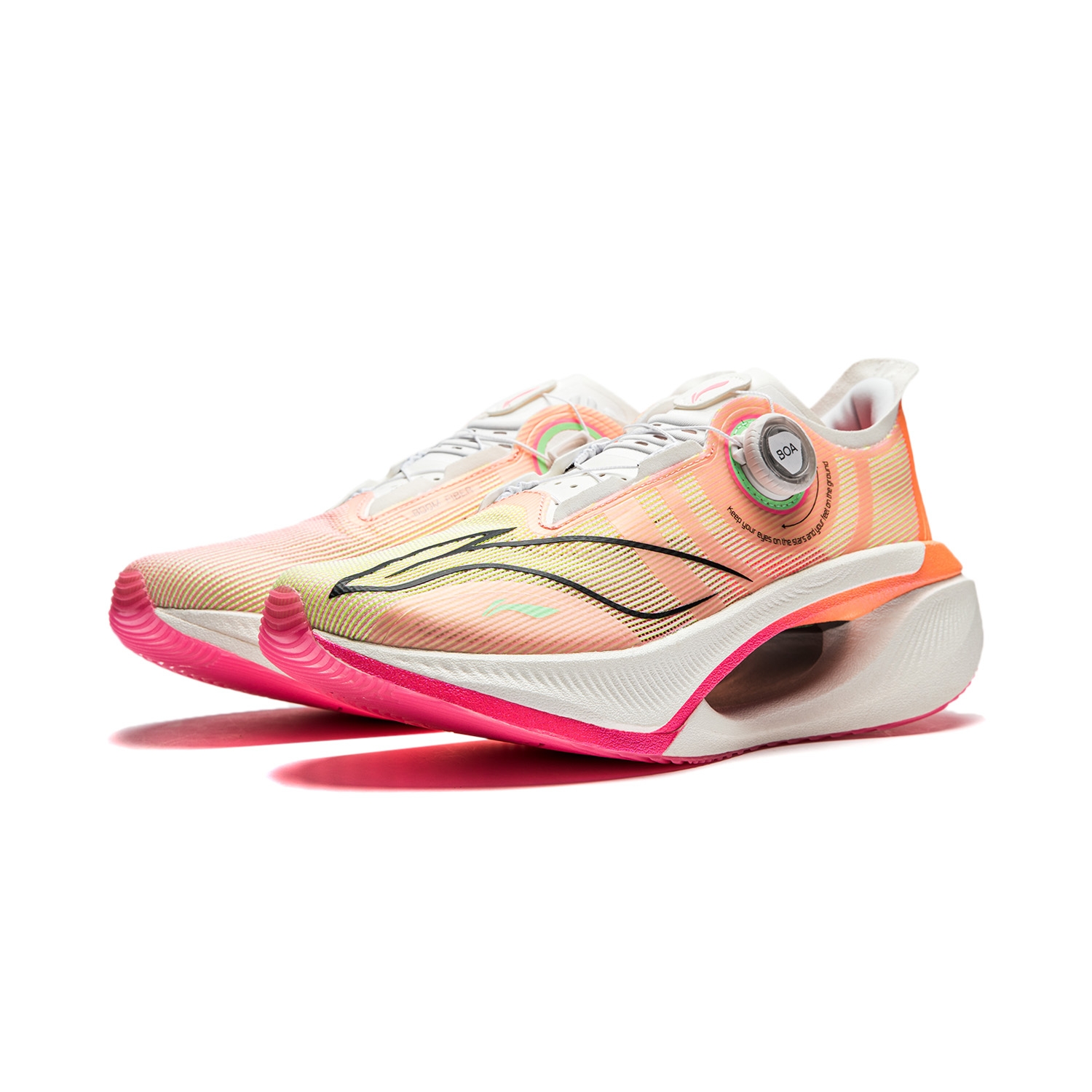 Li-Ning Jueying 2 Fluorescent Lotus Pink - вид спереди