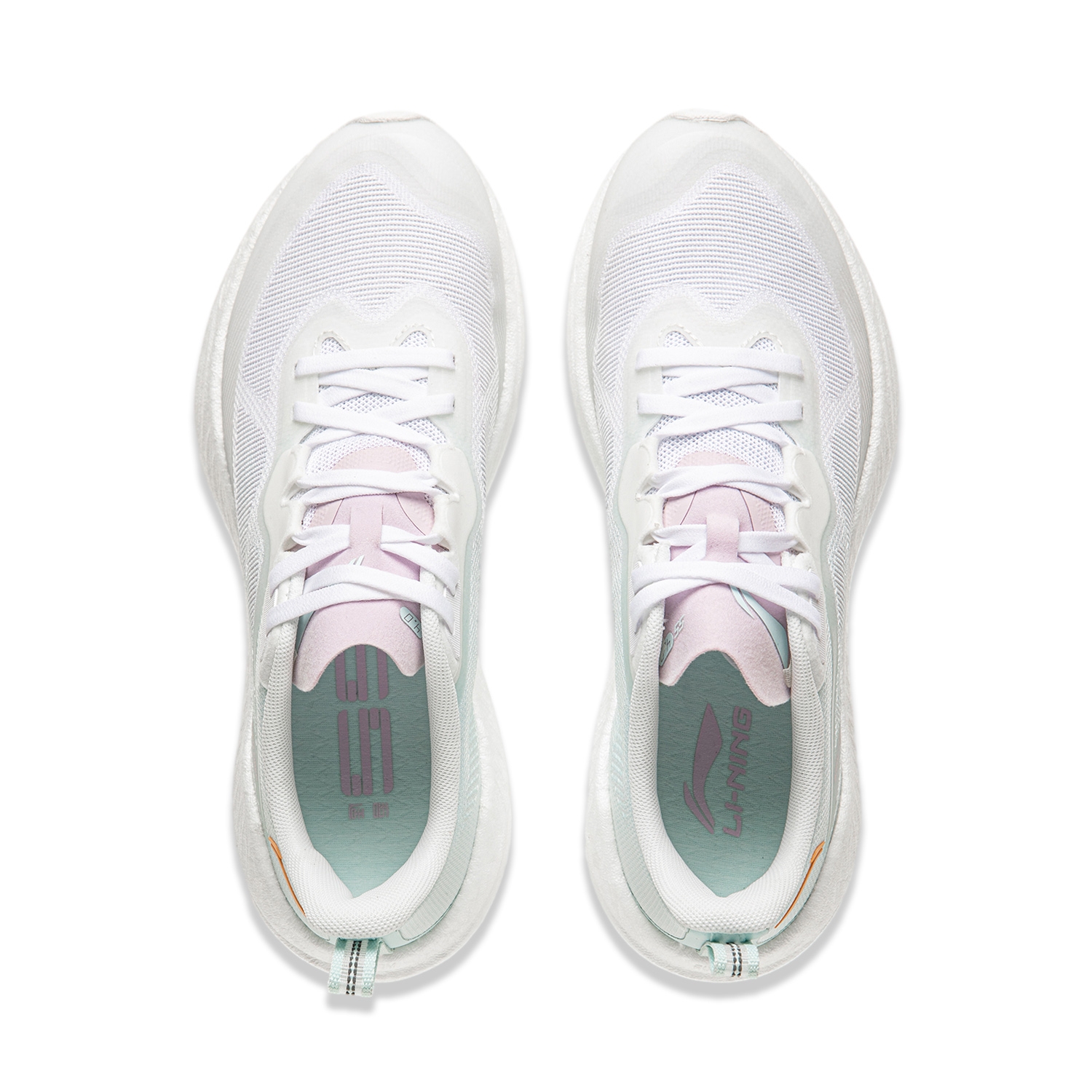 Li-Ning WuShi 5S 4.0 Standard White/Aqua Blue - вид сзади
