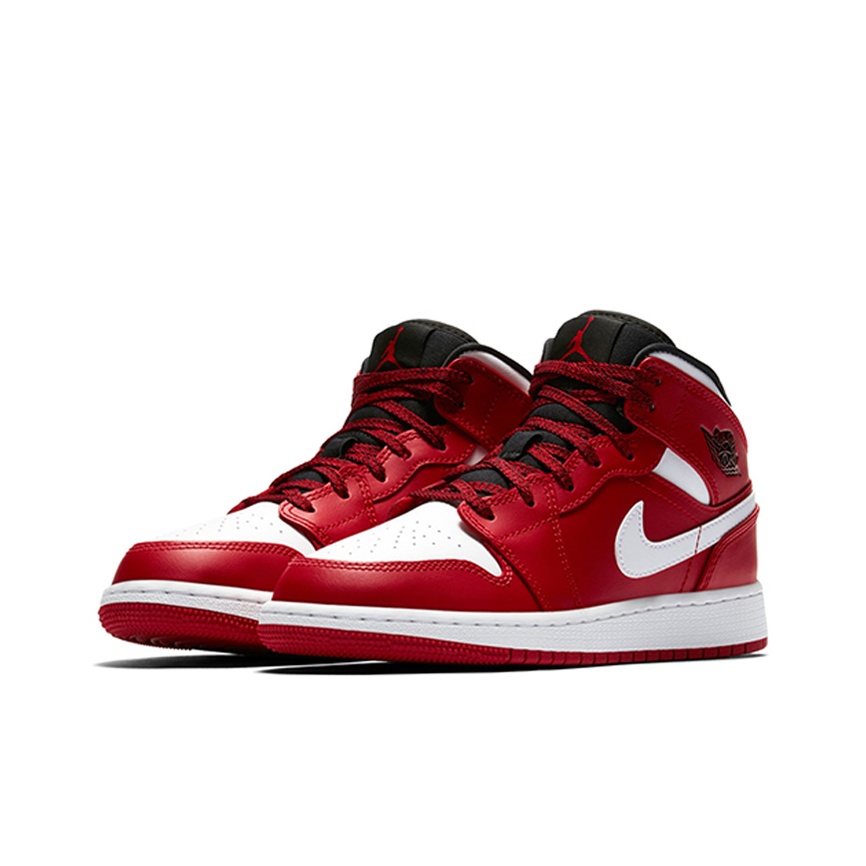 Jordan Air Jordan 1 Retro Mid GS Gym Red White - вид с внутренней стороны